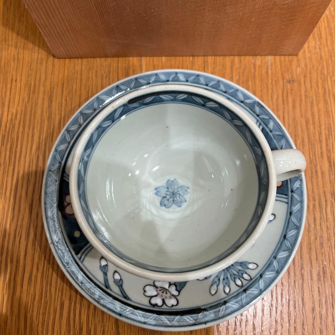 佐藤走波 染錦桜文 珈琲碗 コーヒーカップ＆ソーサー 1客 - メルカリ