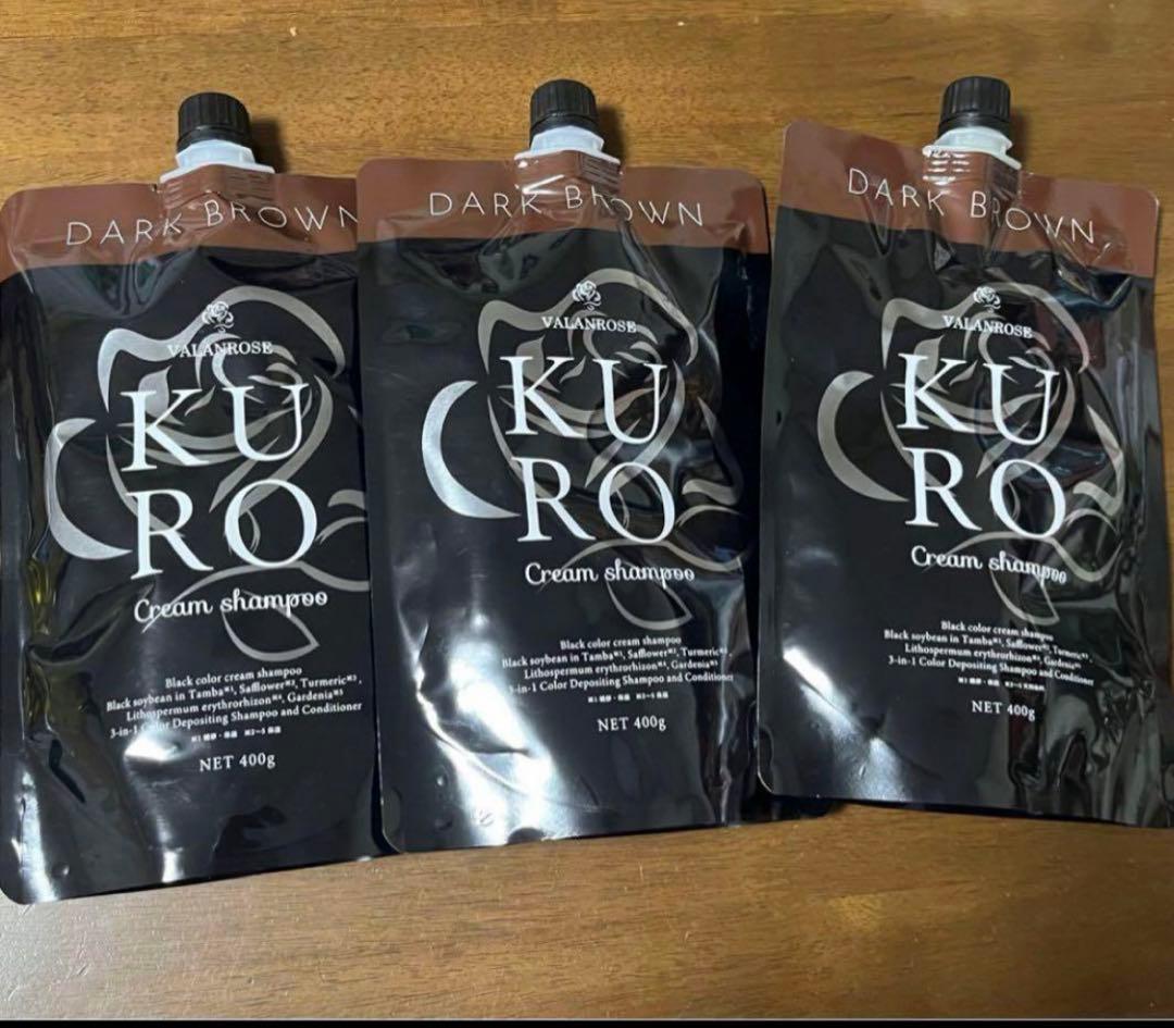 バランローズKUROクリームシャンプー ダークブラウン白髪染め400g3個セット Amazon.co.jp: 白髪ケア カラーシャンプートリートメント 白髪染め