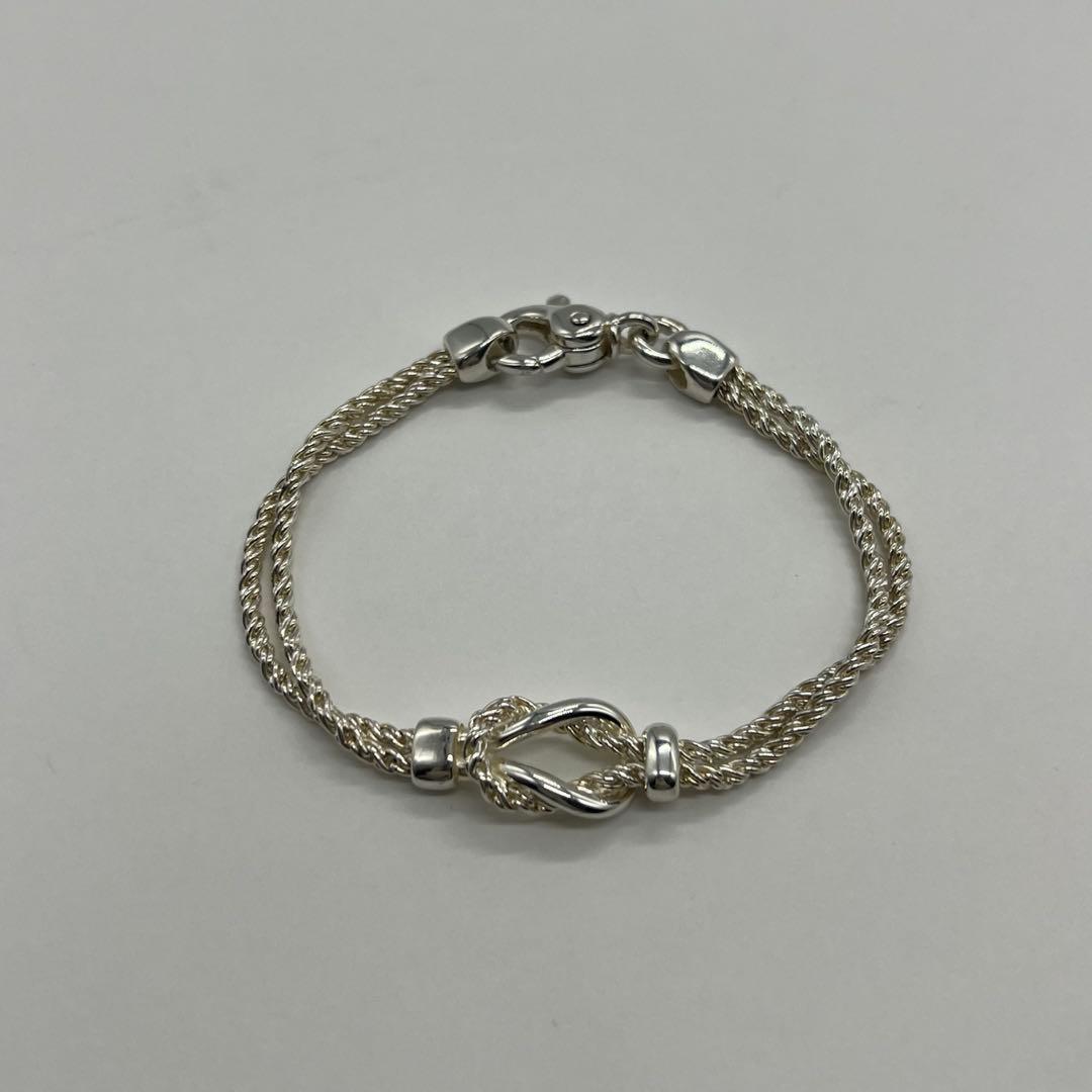 ティファニー TIFFANY ダブルロープセンターノット ブレスレットSV925
