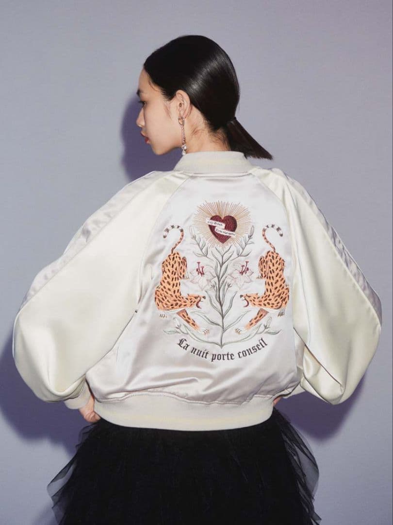 【LILY BROWN×KEITA MARUYAMA】スカジャン　LBEG LILY BROWN×KEITA MARUYAMA】エンブロイダリーリバーシブルスカジャン