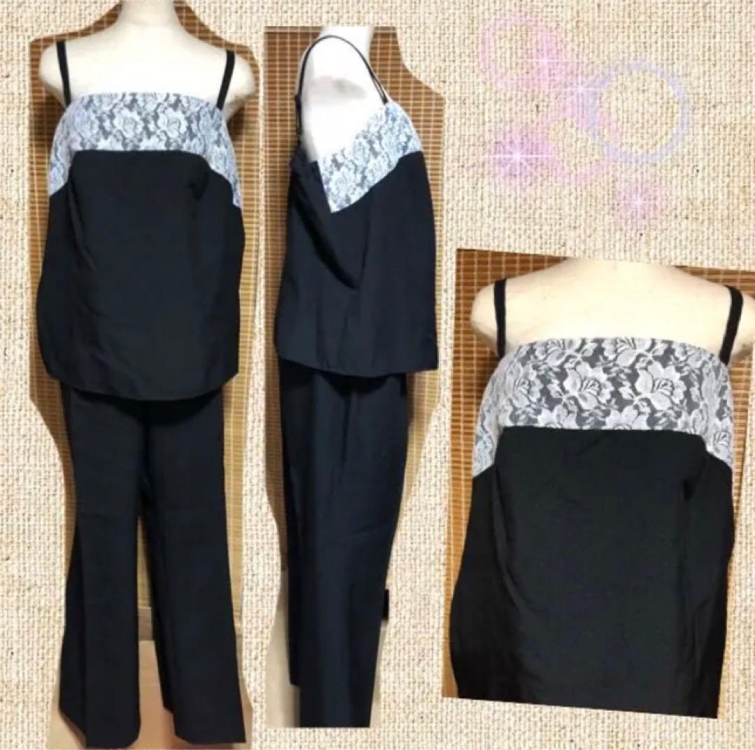 Dango様専用❣️大きいサイズのパンツスーツ23号サイズ黒キャミ付き