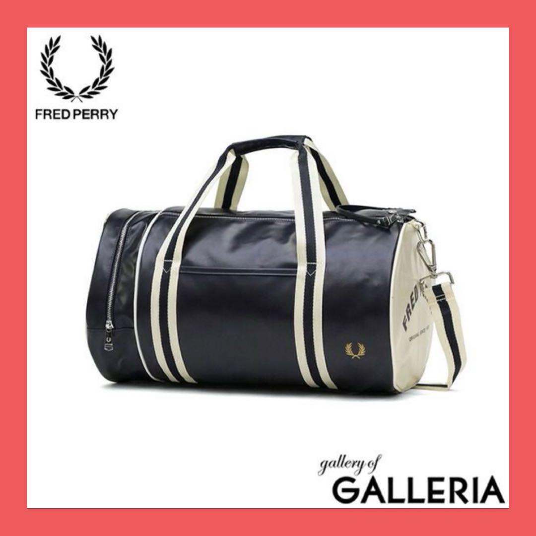 FRED PERRY フレッドペリー ボストンバッグ ドラムバッグ ネイビー フレッドペリー FRED PERRY ボストンバッグ 旅行 大容量 メンズ