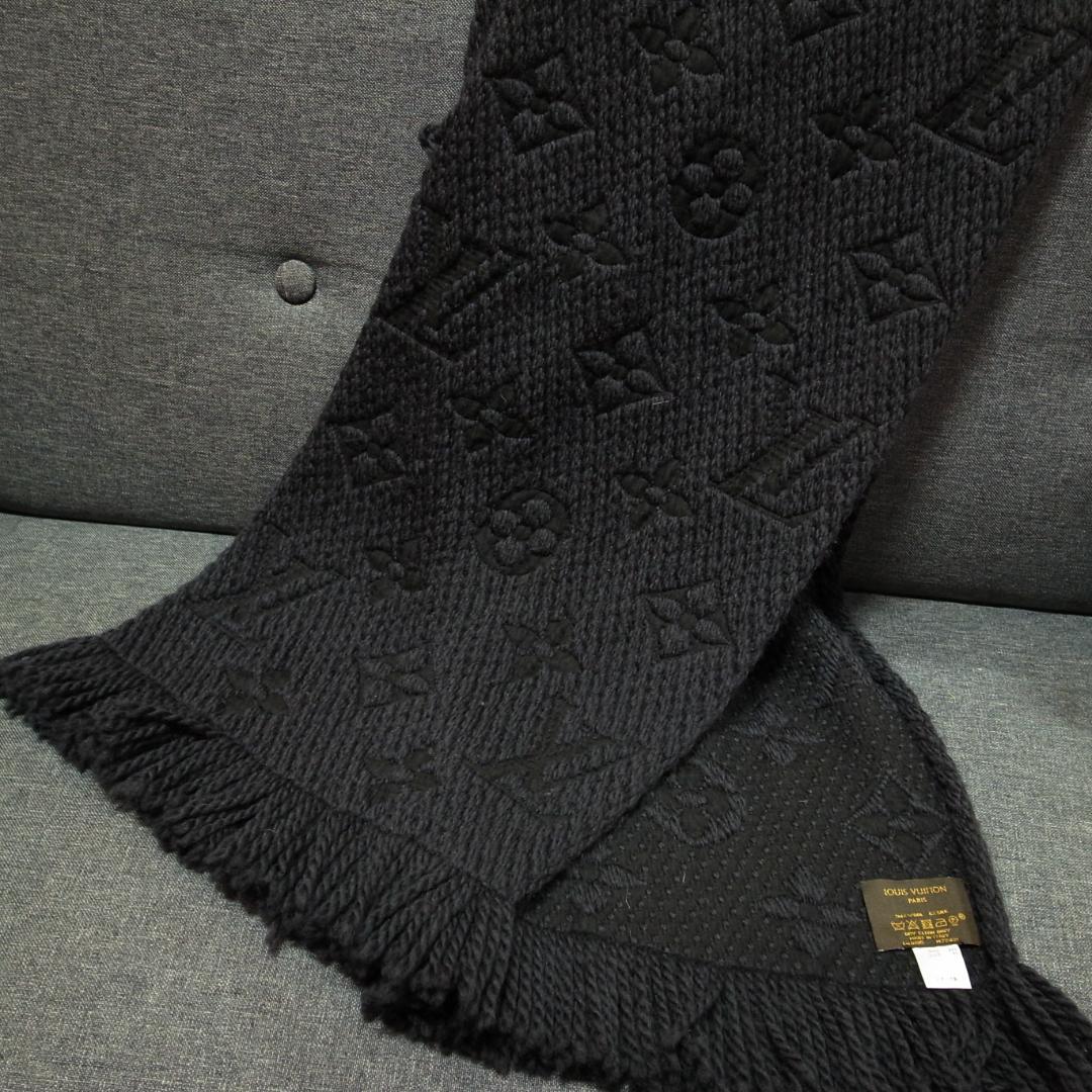 正規品☆ルイヴィトン マフラー エシャルプロゴマニア 黒 モノグラム