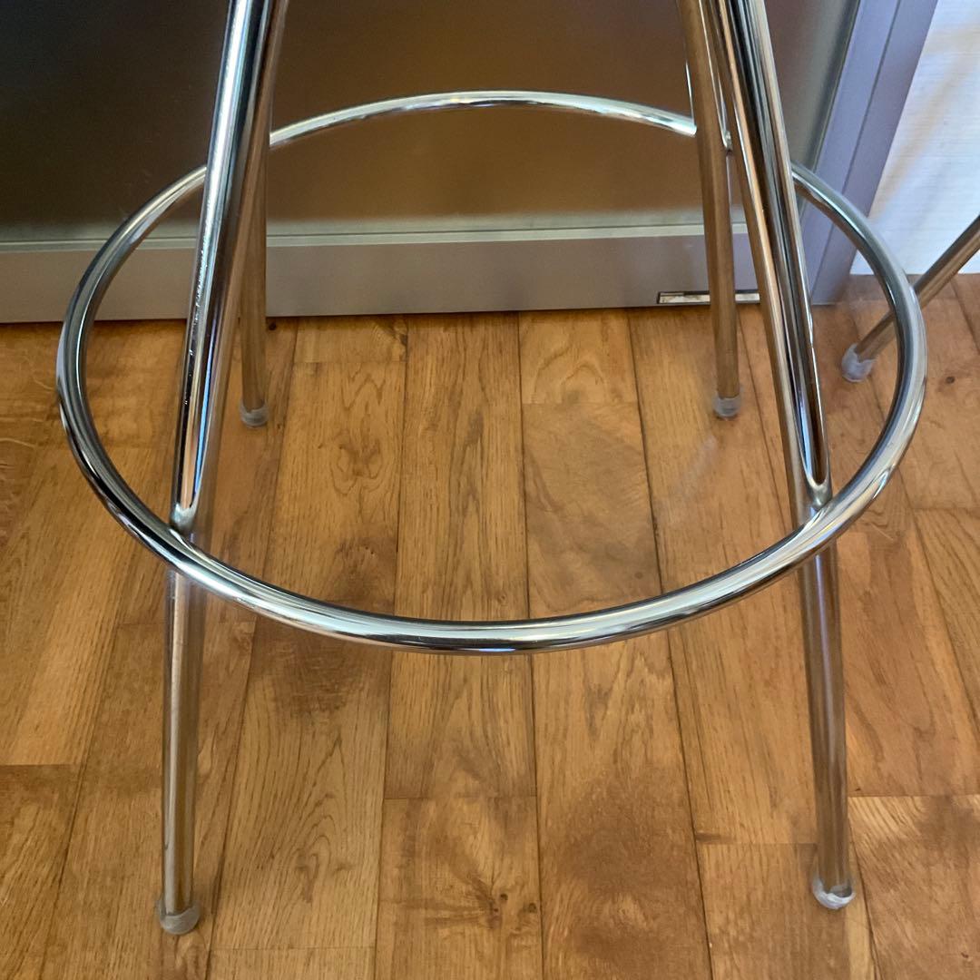 イタリア製 カルガリス ダイヤモンド パターン クリア スツール 2脚 希少