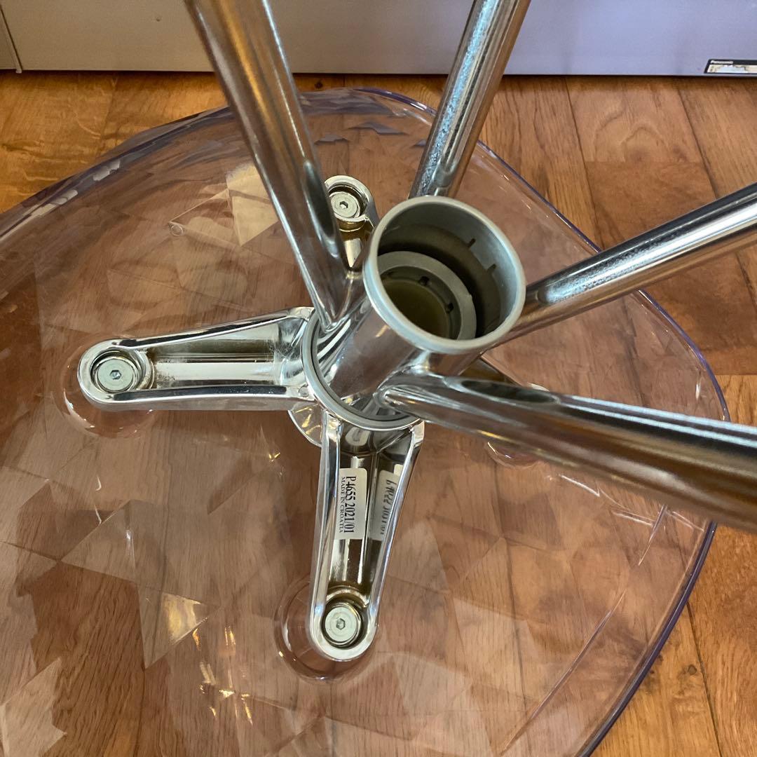 イタリア製 カルガリス ダイヤモンド パターン クリア スツール 2脚 希少