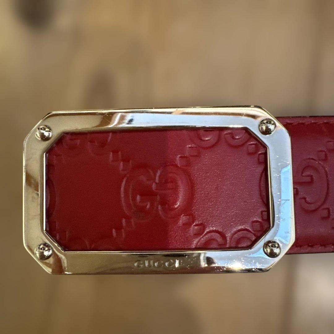 Gucci 赤 レザー ベルト ダブルG スリムベルト ・グッチ ロッソ アンコーラ レザー | GUCCI公式