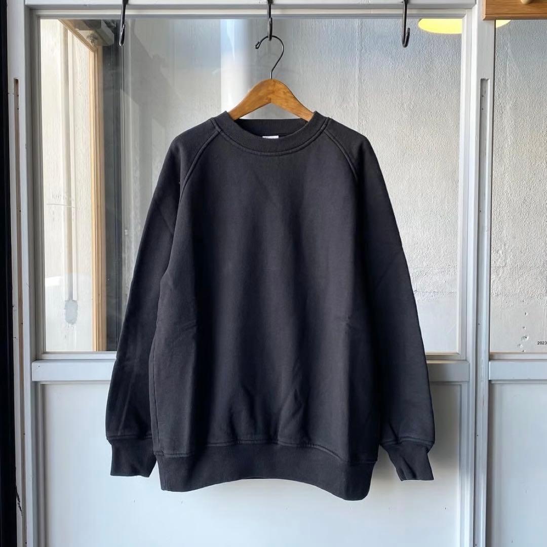 トップス COMOLI 25AW COTTON SWEAT CREWNECK size3 COMOLI Cotton Lined Crew Neck, Black – Navyblue