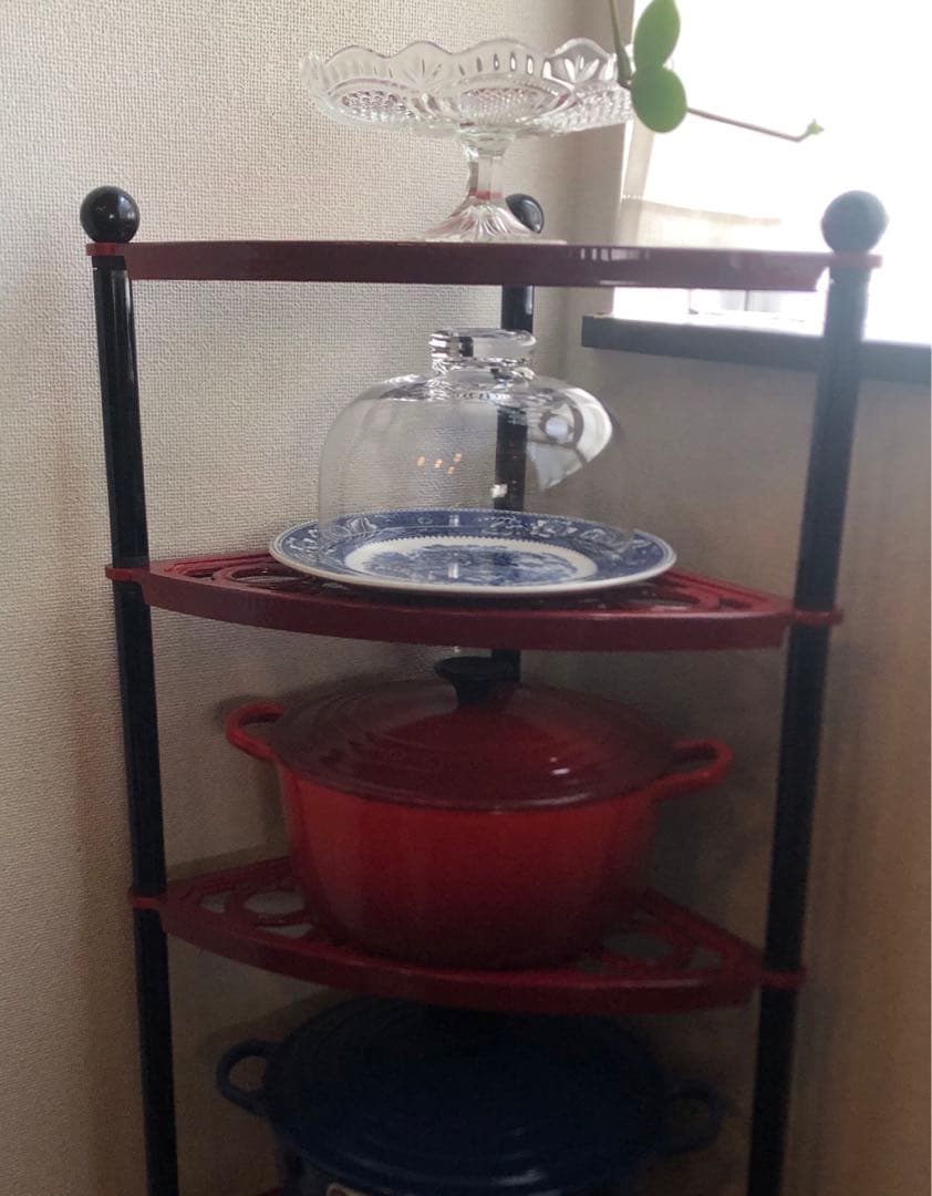 美品】ル・クルーゼ ポットスタンド チェリーレッド - メルカリ