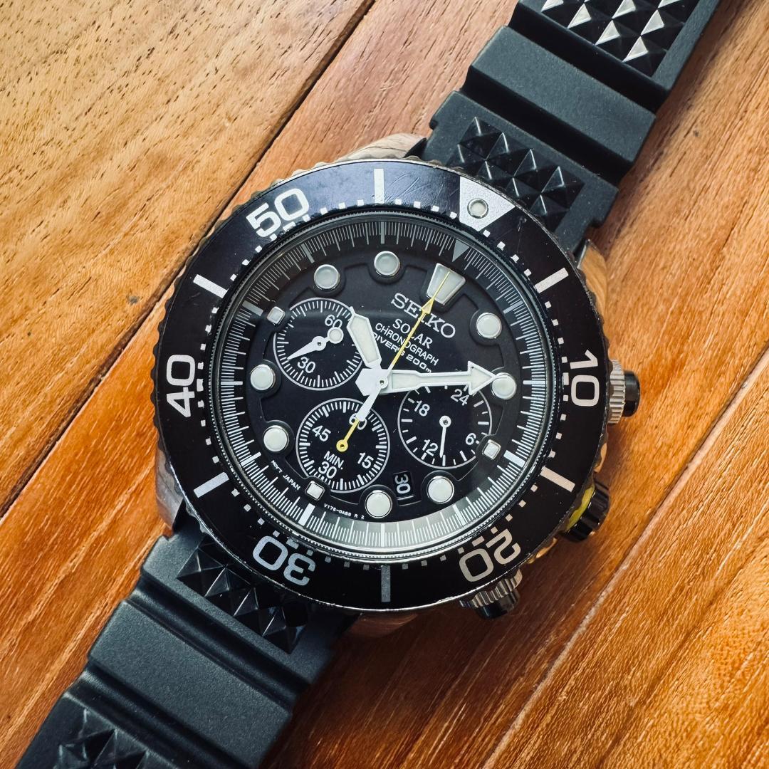 SEIKO V175-0AD0 セイコー ソーラー クロノグラフ 美品 - メルカリ