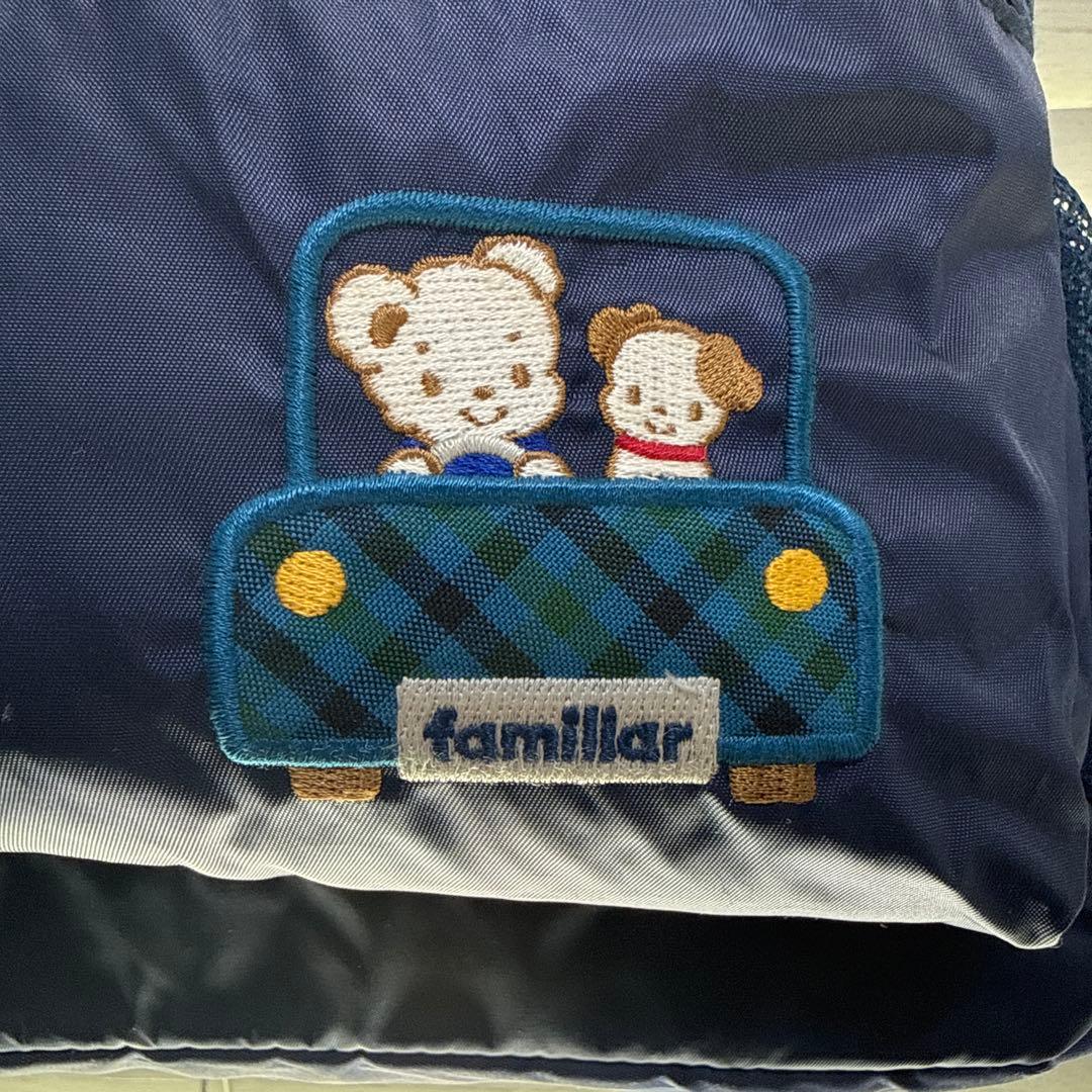 familiar ファミリア ネイビーリュック (M)クマと犬刺繍 - メルカリ