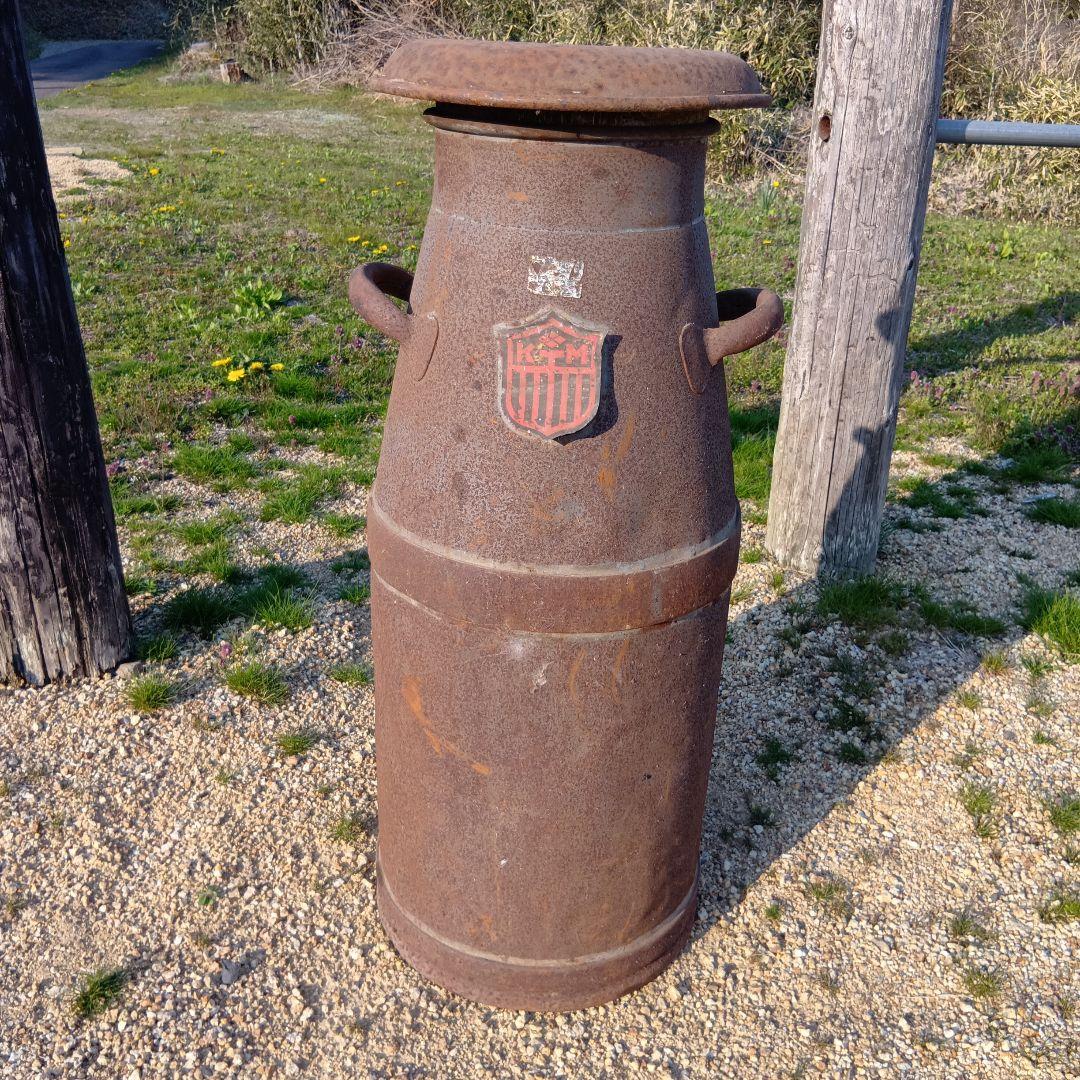 アンティークミルク缶　牛乳缶　ガーデニング雑貨　レトロミルク缶　牛乳缶 アメリカ アンティーク ミルク缶 牛乳運搬 ガーデニング サビサビ