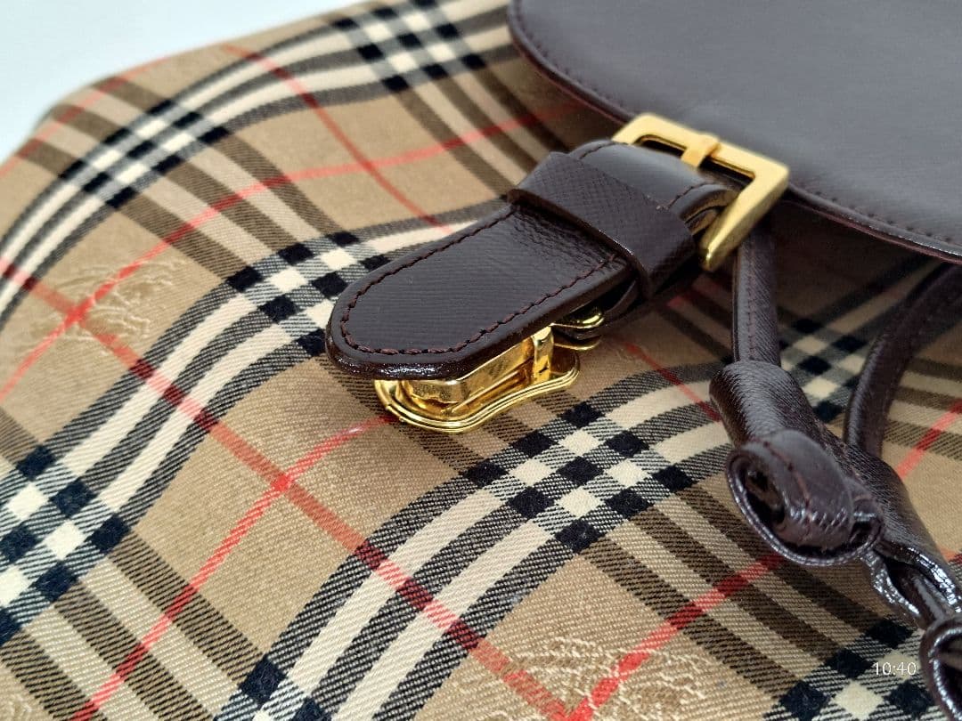 《超美品》バーバリー　リュック　BURBERRY　シャドウホース　ノバチェック