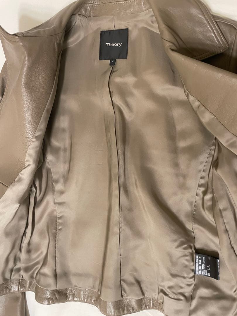 美品】Theory ラムレザー ライダースジャケット - メルカリ