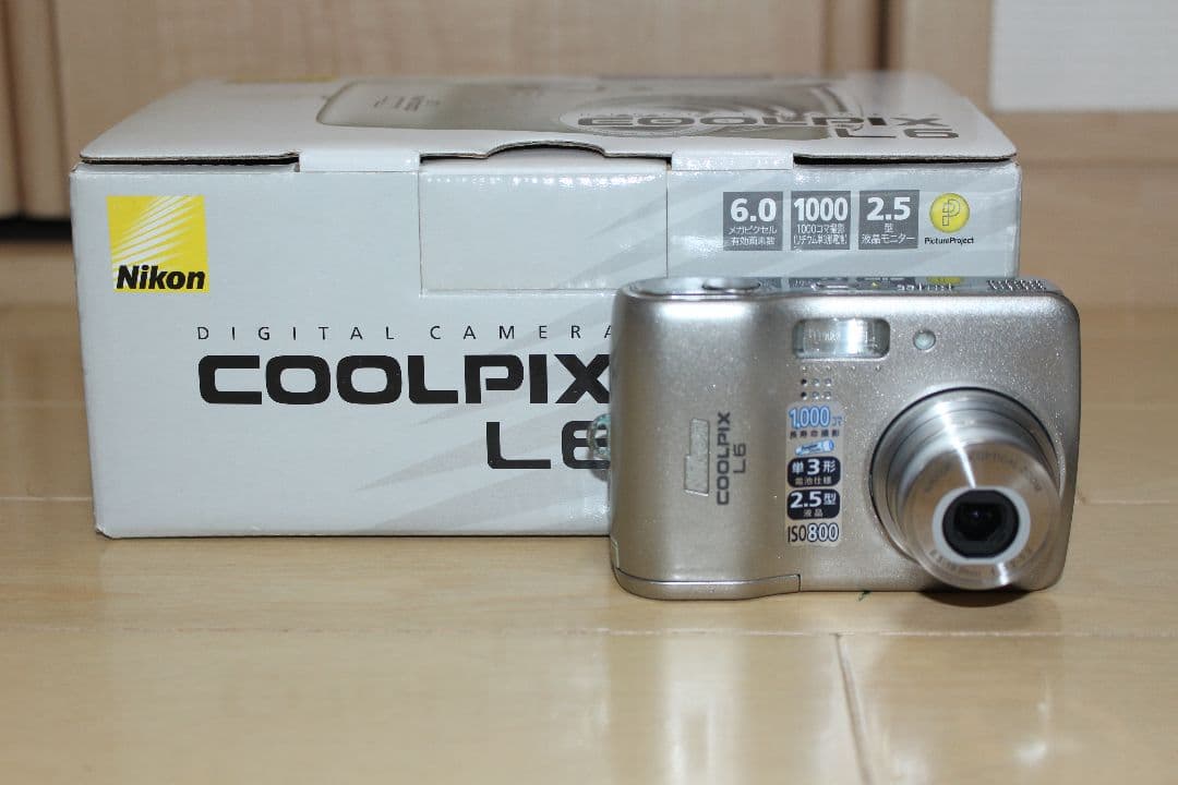 激レア】Nikon ニコン COOLPIX L6 箱付き・電池・SD付属