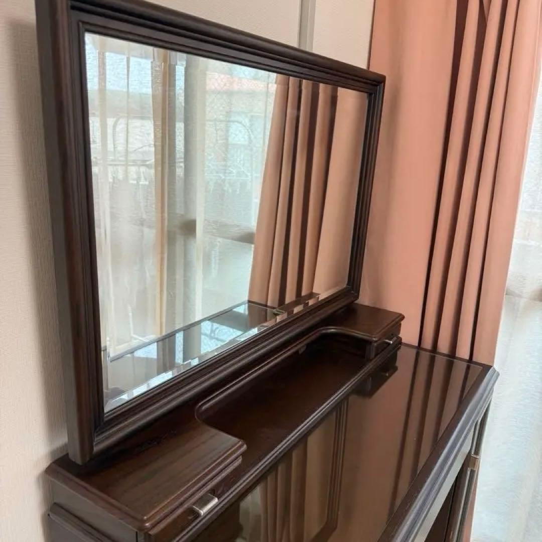 週末限定値下げ！大川家具 ドレッサー 鏡台 引き出し付き ウォルナット 楽天市場】ドレッサー・鏡台（ブランド大川家具）（収納家具