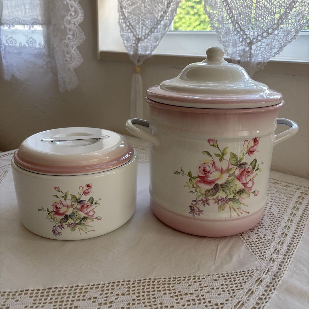 イマンホーローストッカー2点 イマン ビビアン 角ストッカー ホーロー イマン ビビアン 角ストッカー