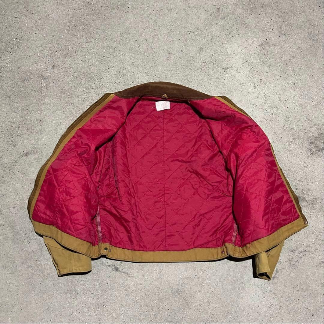 最終値下げ 80's carhartt デトロイトジャケット 赤キルティング