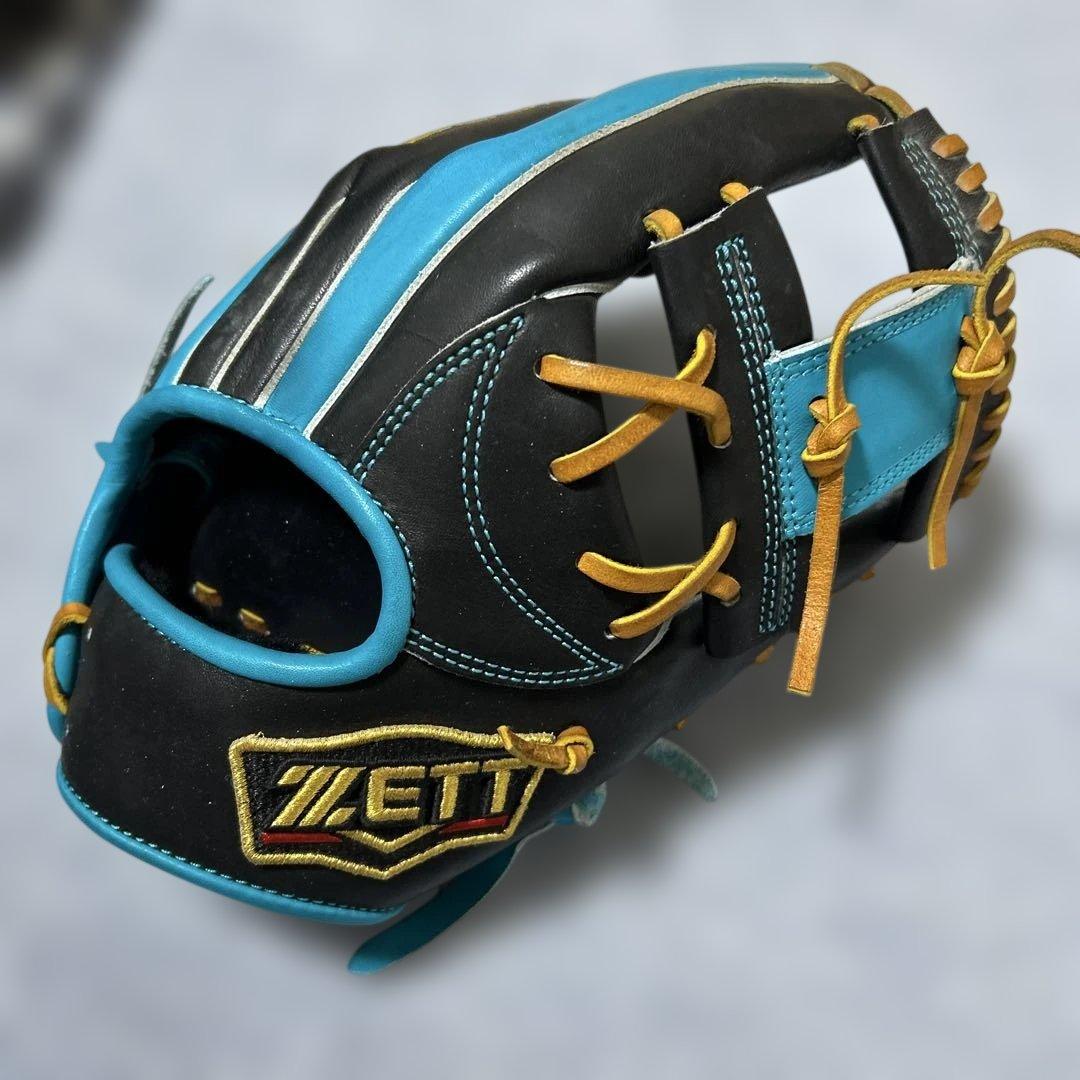 ZETT 軟式グローブ 黒/青 今宮健太モデル - メルカリ