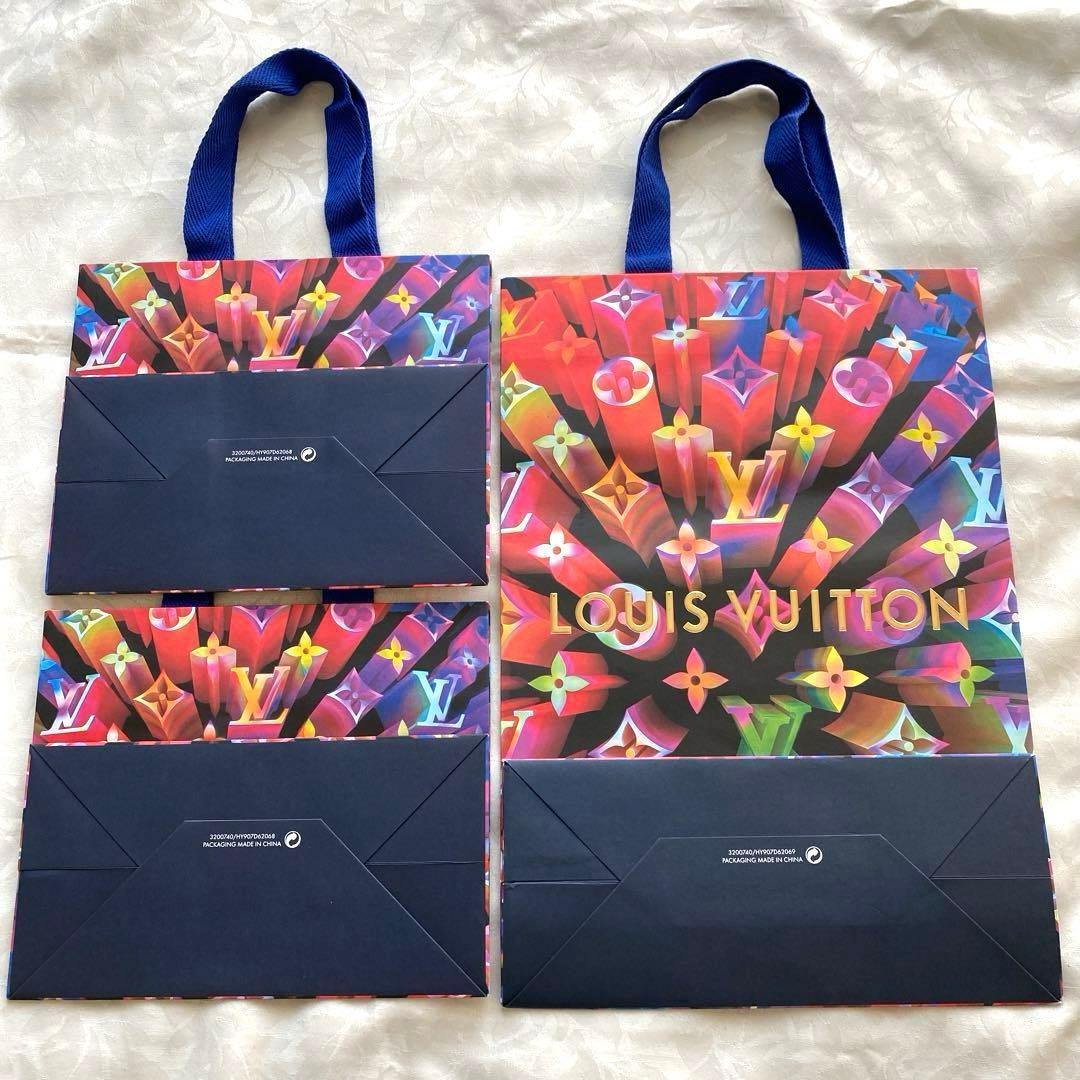 未使用品/ルイヴィトン】ショッパー小大3枚セット 紙袋 クリスマス限定