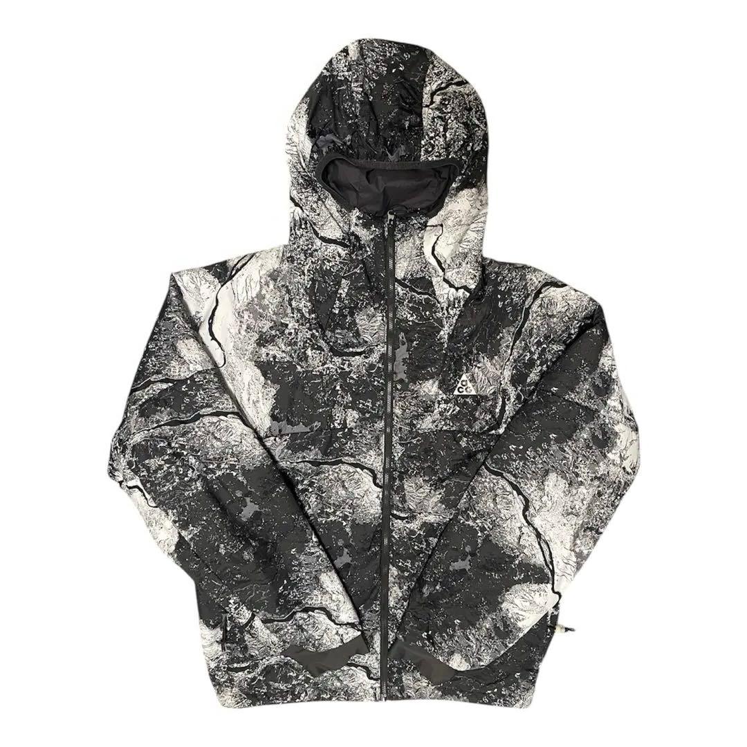 ナイキACG ダウンジャケット　迷彩柄 プリマロフト 美品　ドローコード付き 新品 2XL ナイキACG skull peak プリマロフト ダウン Nike acg 堀米雄