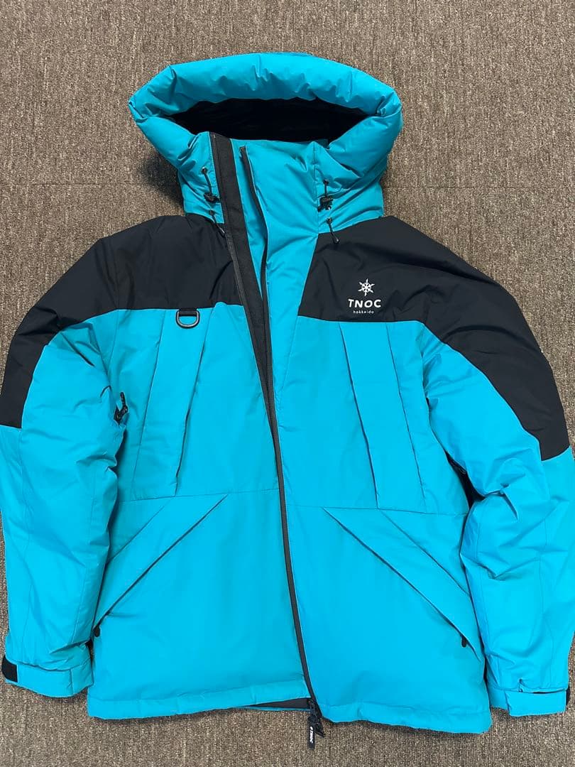 TNOC 青色 ダウンジャケット フード付き 北海道の冬をあたたかく快適に過ごすことを目指して作ったダウン