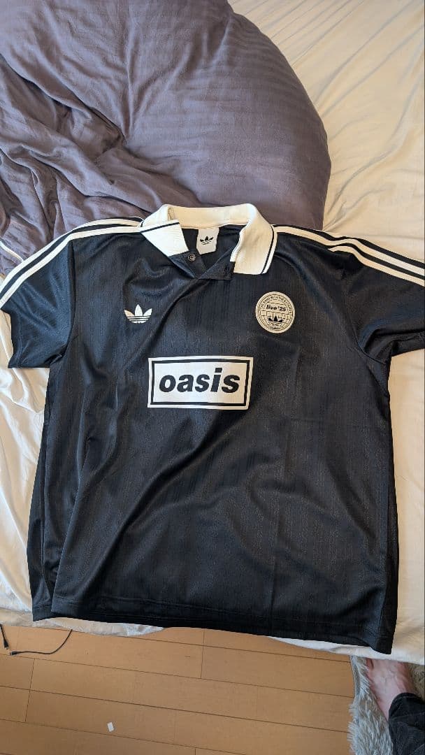 adidas oasis シャツ 25号 黒 adidas Originals x Oasis LIVE '25＜「TOKYO, JAPAN」入り＞日本限定