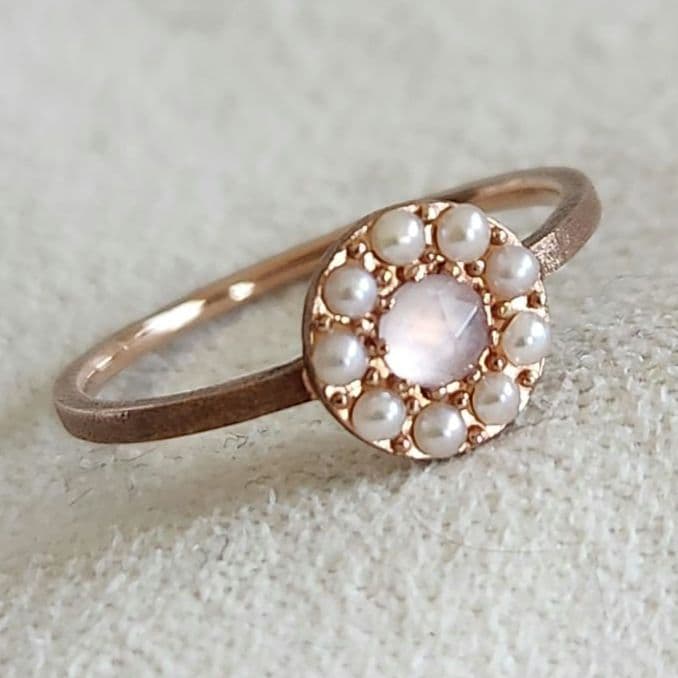 ラベンダークォーツ×パール♡9号【エテ】K10 ゴールドリング☆アガット 好きも K10マルチストーンリング（S）｜リング｜アガット 公式オンラインストア