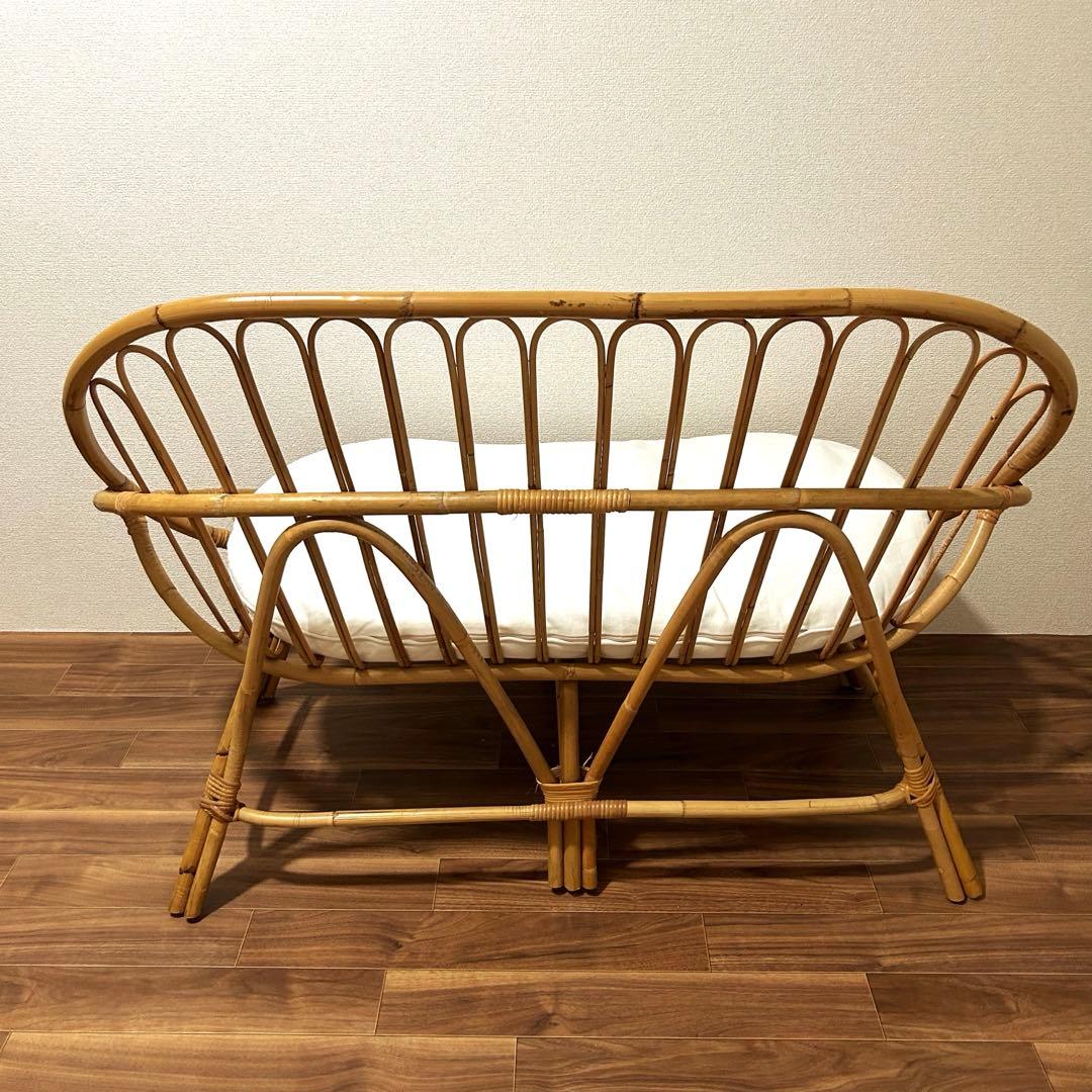 t*6様 【今週まで！】unico ラタンチェア ソファ カージュ ウニコ 2人