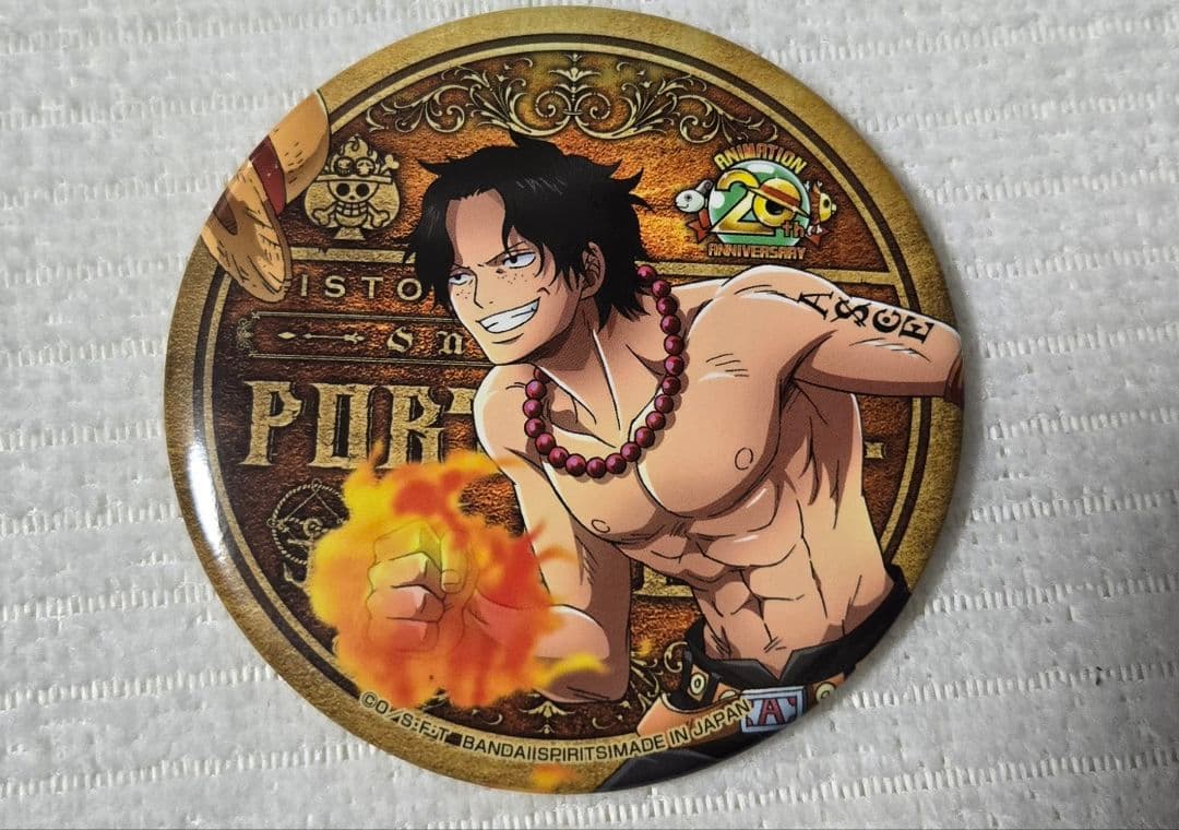 ワンピース とるパカ! アニワン20周年 20th 缶バッジ エース シクレ ワンピース USJ コレクタブル缶バッジ 2025エース(シークレット