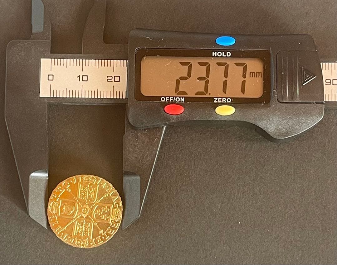 アン女王 ゴールド 23.7mm 美彫刻 アンティーク金貨