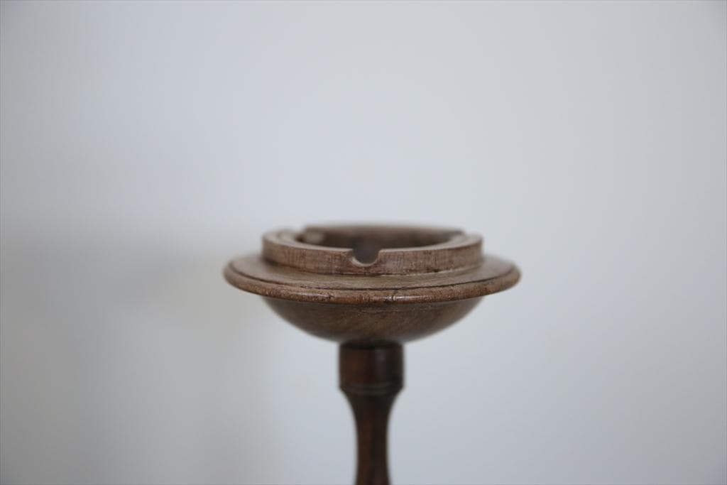 英国アンティーク木製スモーカーズスタンド/灰皿アシュトレイ/タバコ