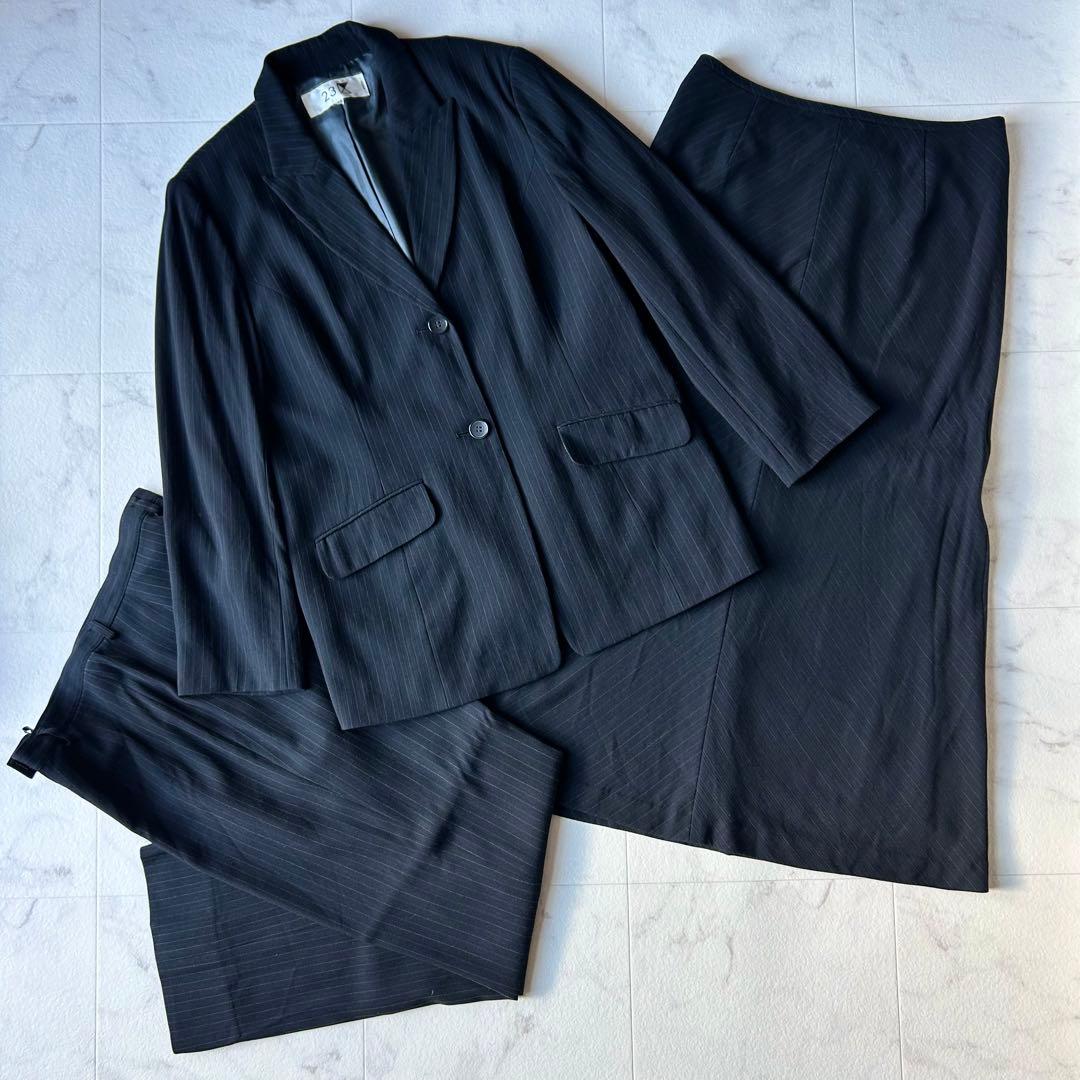 大きいサイズ✨23区 ロングスカート パンツ スーツセット 48 46サイズ AddRouge（アッドルージュ） スーツ レディース ビジネススーツ 女性