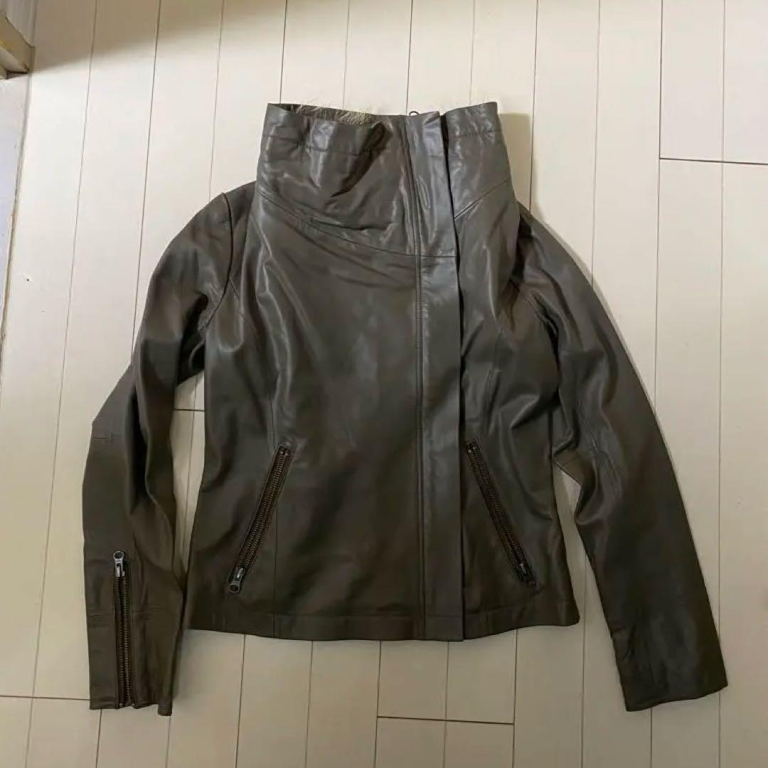 Y2k 平成 Ekam風 ハイネック レザージャケット - メルカリ