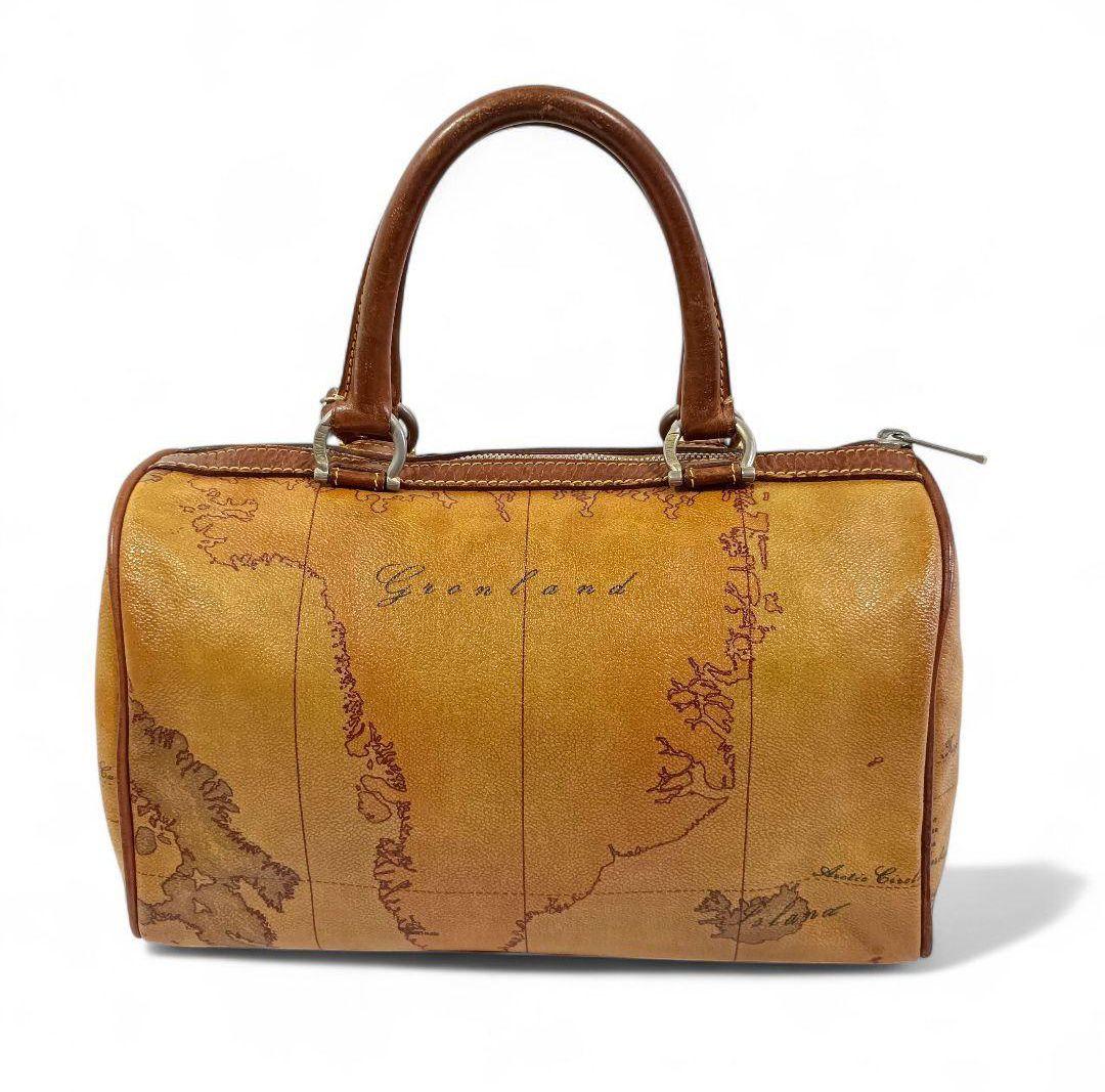 正規品 プリマクラッセ ハンドバッグ ミニボストン PVC レザー 地図柄