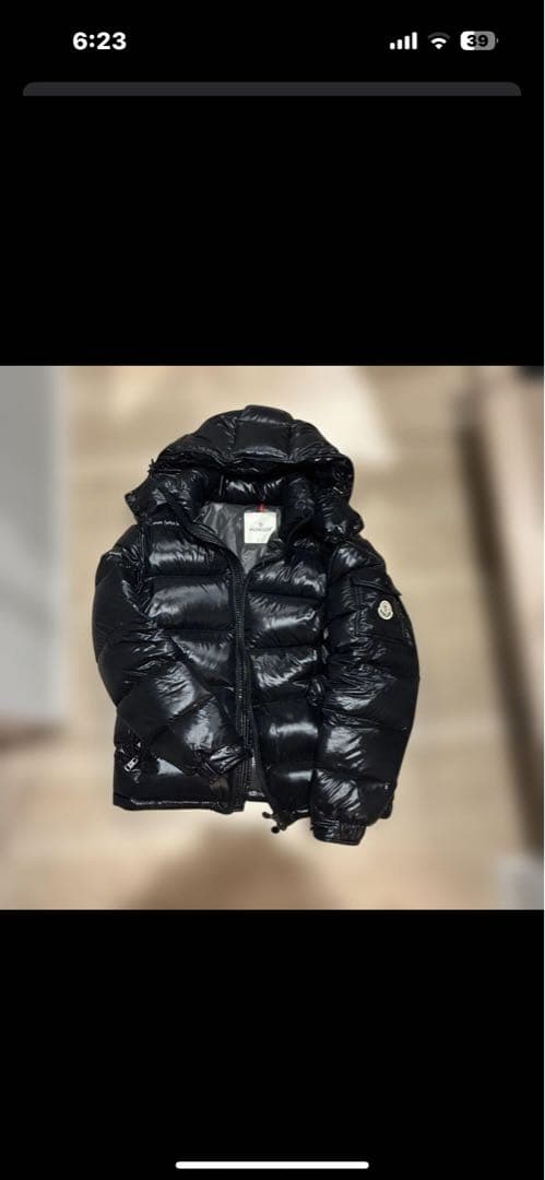 黒 ダウンジャケット Mサイズ フード付き フード取り外し可能2WAY 】フェイクファーフードショートダウン