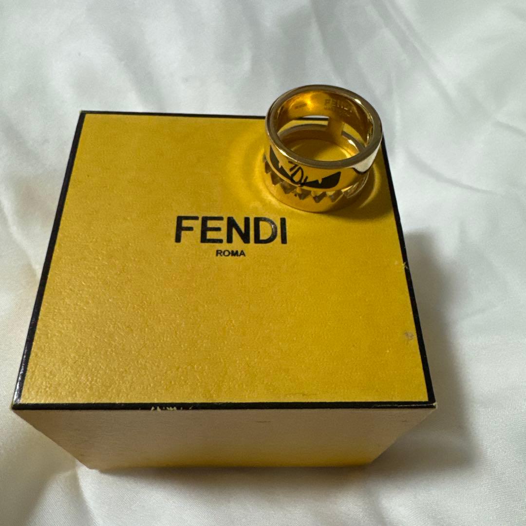 FENDI モンスター　リング　ゴールド FENDI モンスター顔デザイン リング Mサイズ ゴールド【重要：箱あり