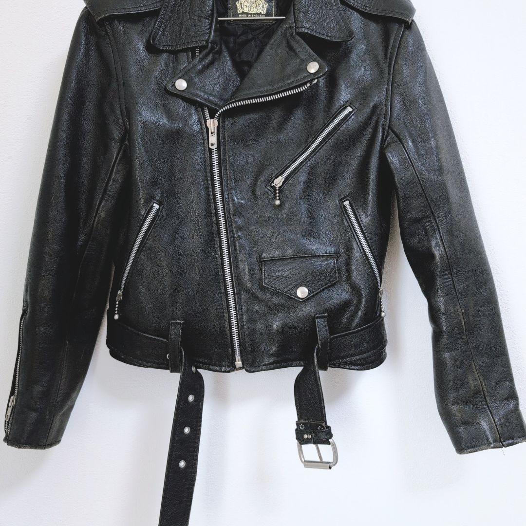 死神タグ【666 トリプルシックス】牛革レザー ダブルライダース