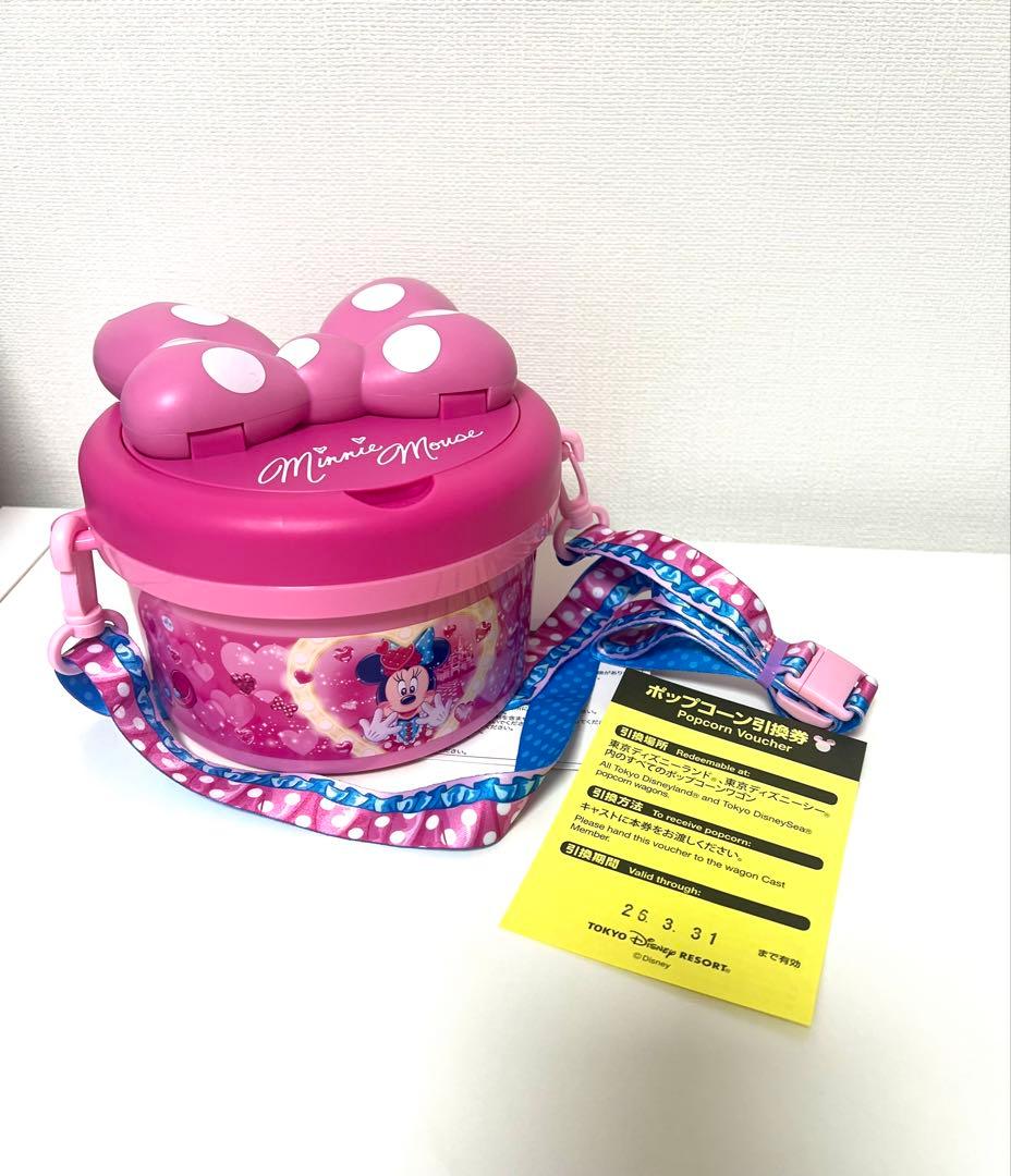 新品未使用　タグ付き　ミニー　ポップコーンバケット　引き換え券付き　パルパルーザ ミニーのファンダーランド ポップコーンバケット 未使用品