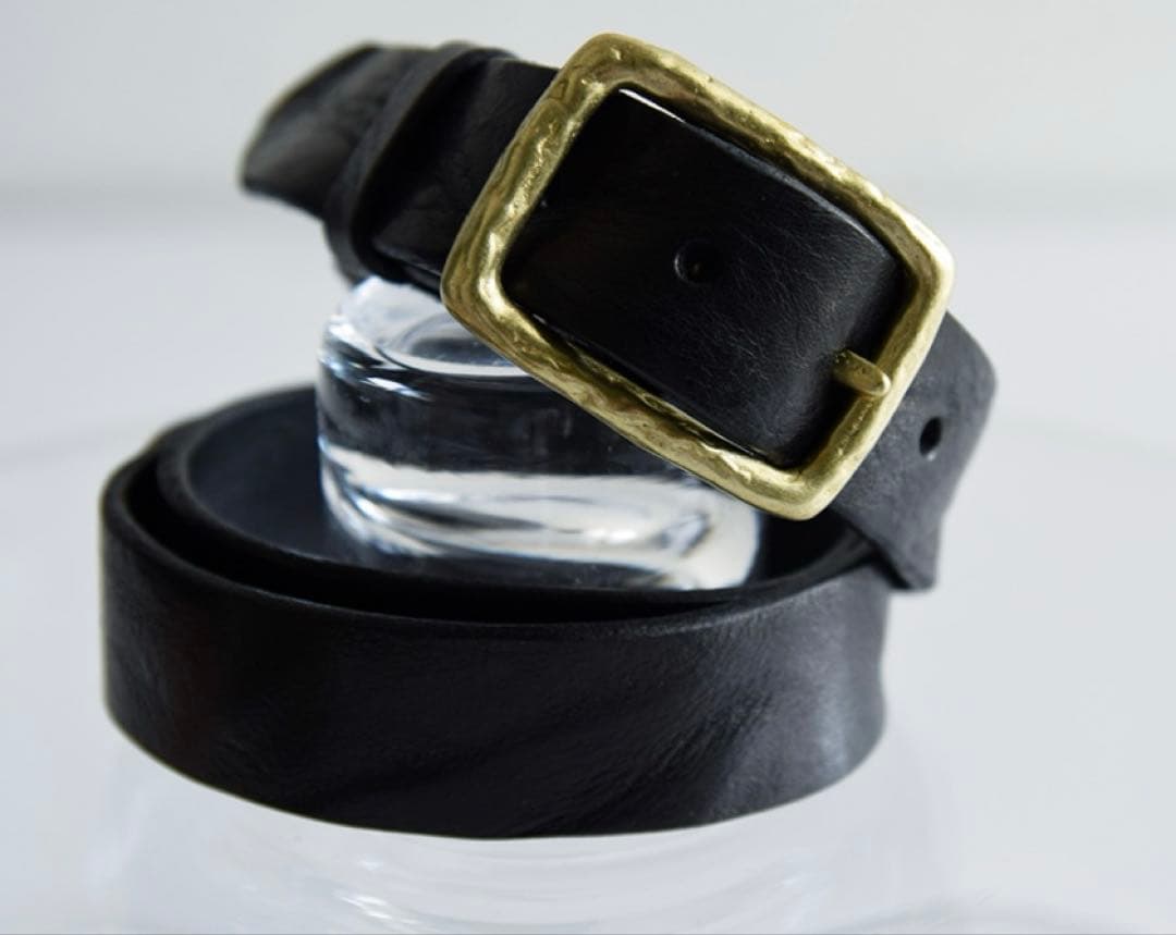 R&D.M.Co-（オールドマンズテーラー） モンタナ レザーベルト　黒 R&D.M.Co- オールドマンズテーラー : MONTANA LEATHER BELT モンタナ