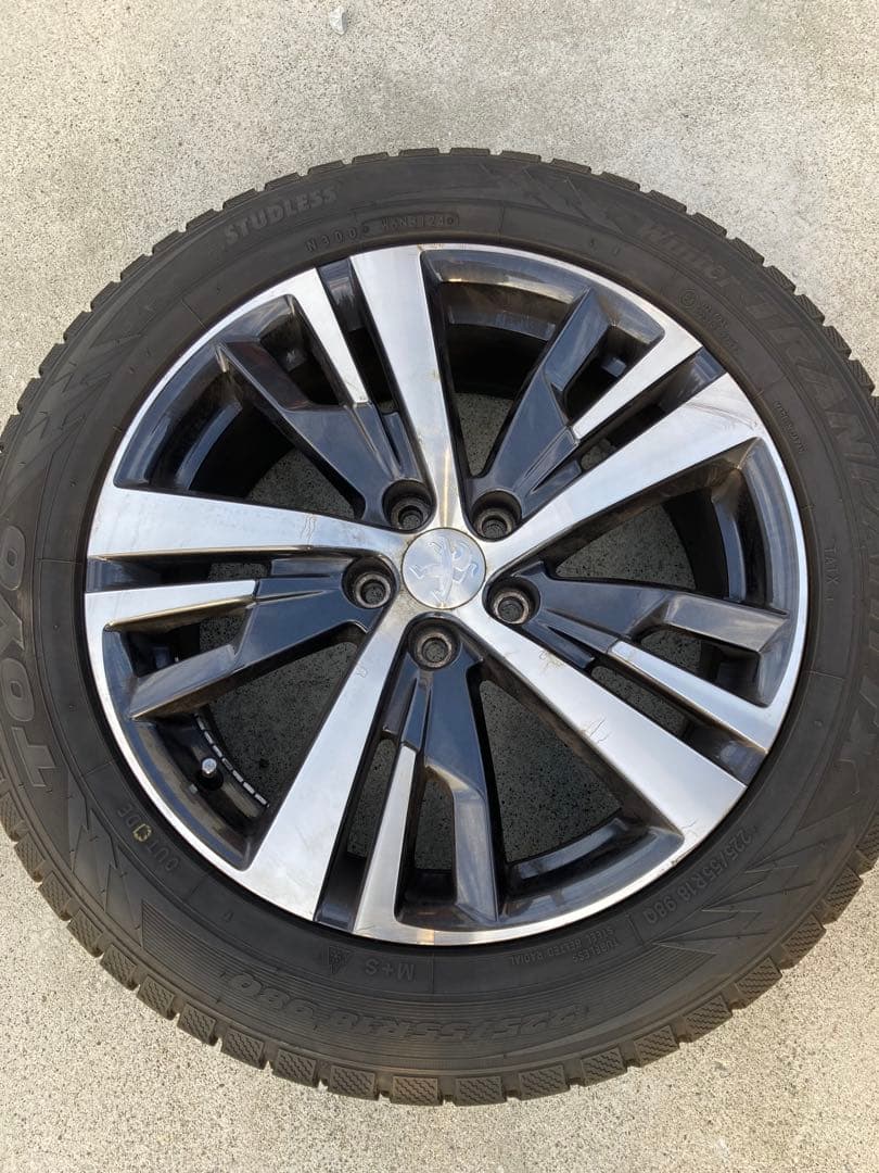 プジョー3008 TOYO 18インチ タイヤ・ホイールセット プジョー 3008 5008 純正 18X7.5J +49 PCD108 5穴 9811635077 18インチ