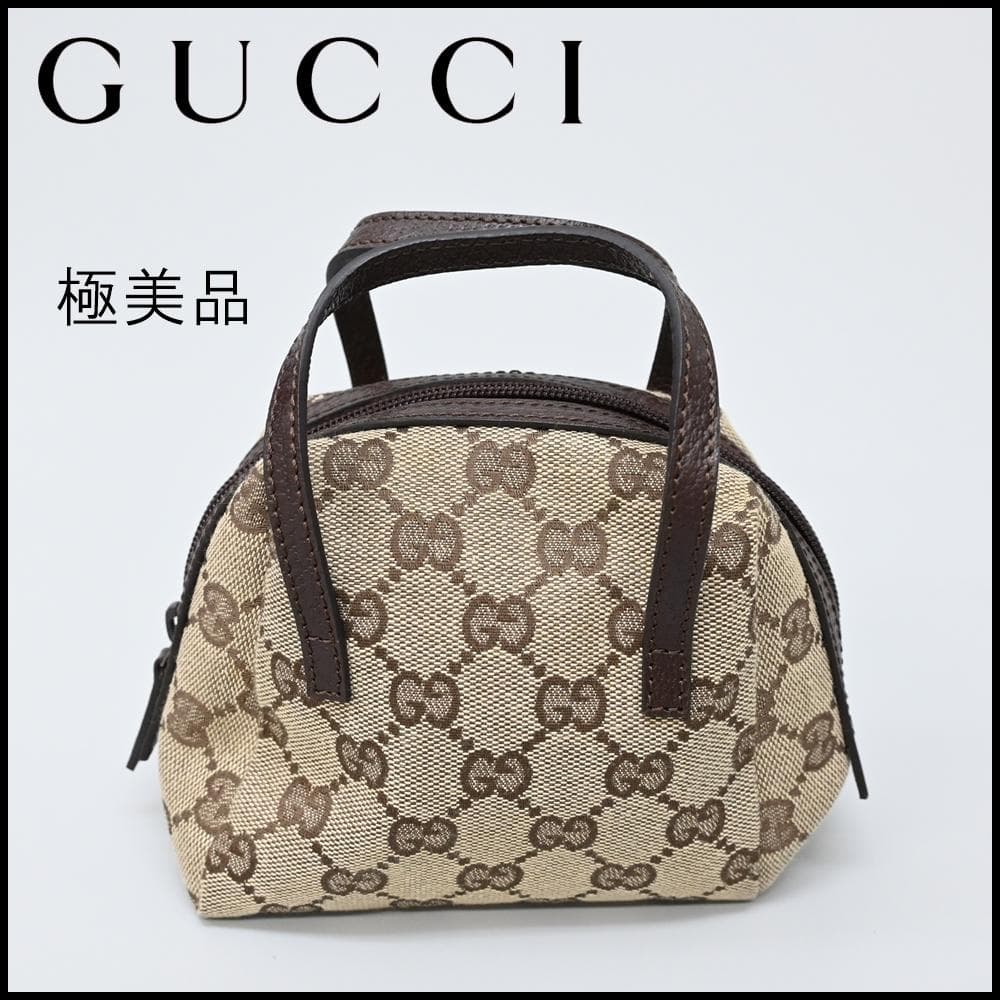 ■ 48180★年 グッチ GGキャンパス ミニバッグ ポーチ GG柄 GUCCI GGキャンバス×レザー ミニバッグ アクセサリーポーチ 買取実績
