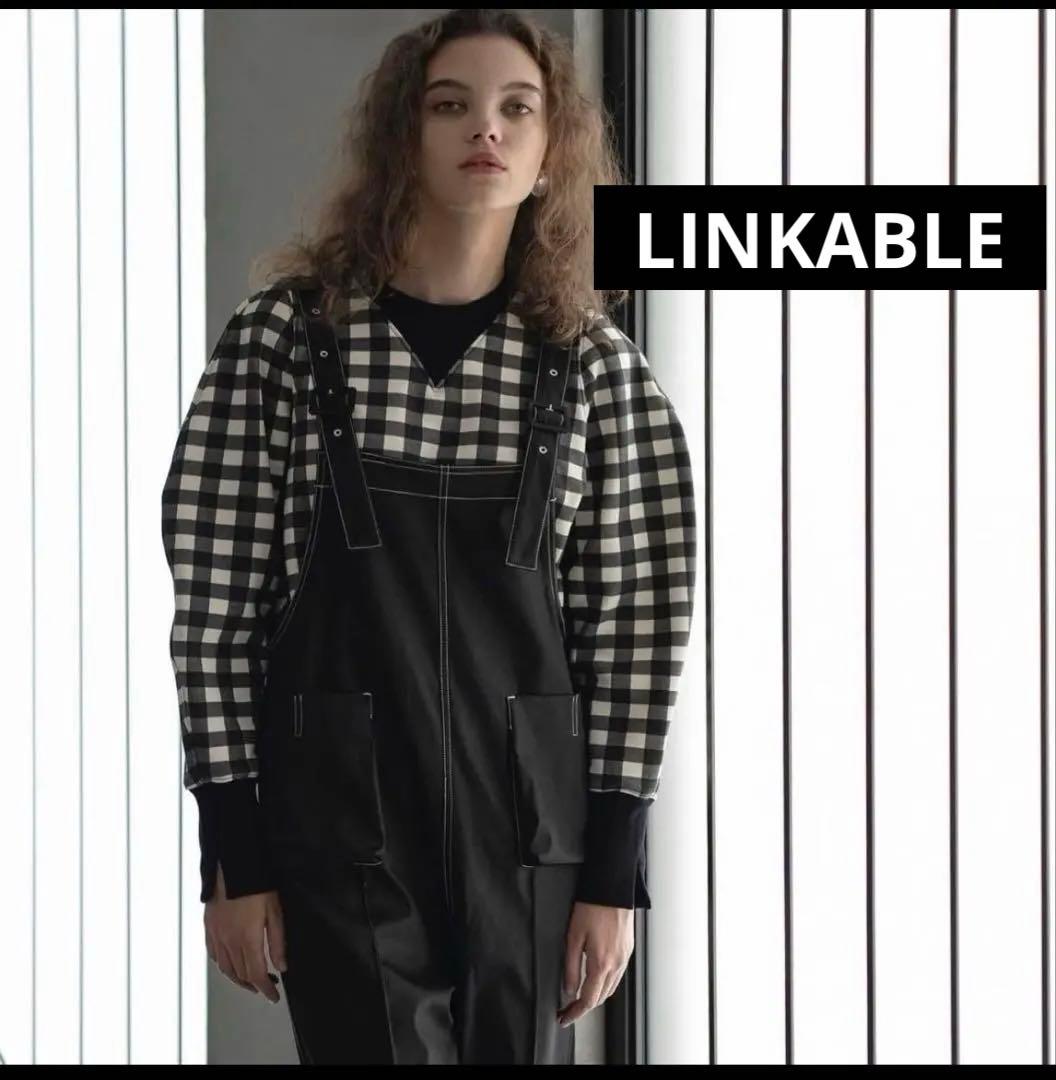 リンカブル　シャイニーサロペット(ブラック) 452-96051]CYNICAL(シニカル) 起毛ジャージータックサロペパンツ