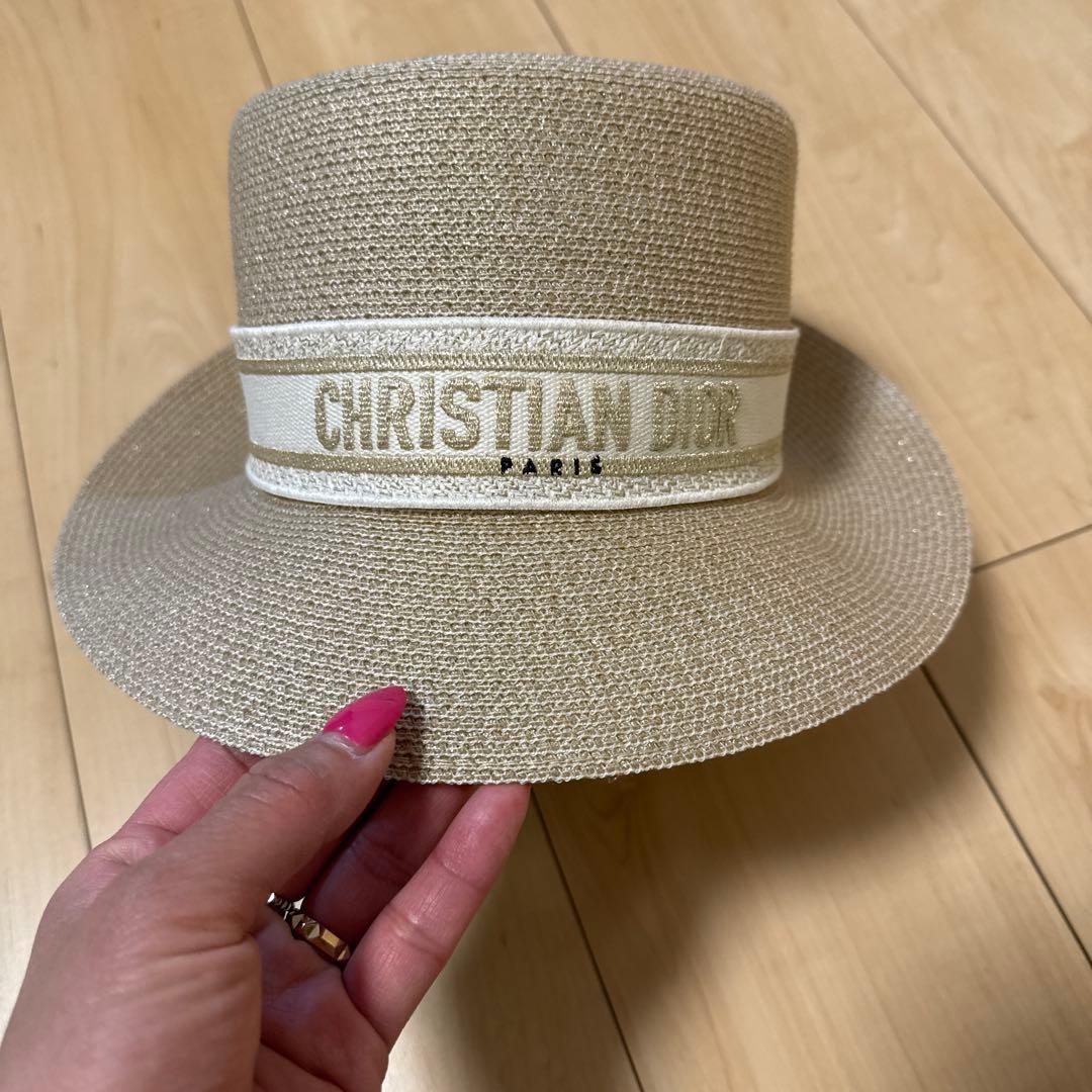 新品未使用　Christian Dior ストローハット DIOR | D-Bobby ボブハット ストロー & リボン