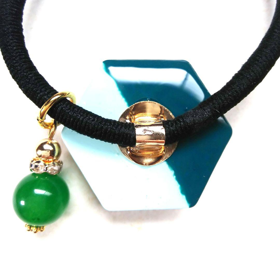 ヘアゴム レジン プルメリア型 マトリカリアとヒトデ カラフルマリン