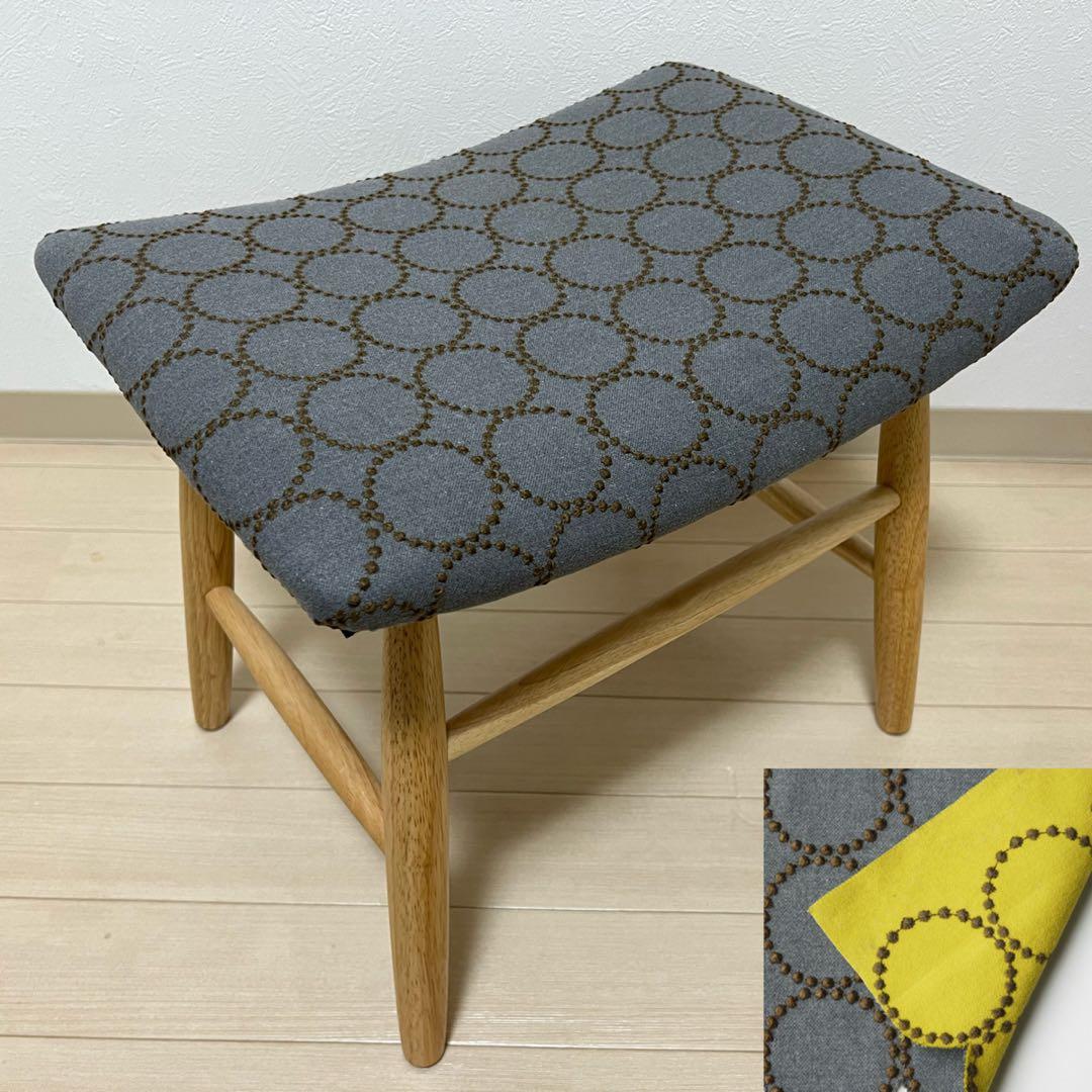 ミナペルホネン スツール タンバリン 丸脚 【グレー/イエロー】 椅子 ベンチ ミナペルホネン スツール タンバリン 丸脚 【 新インディゴ/ダーク