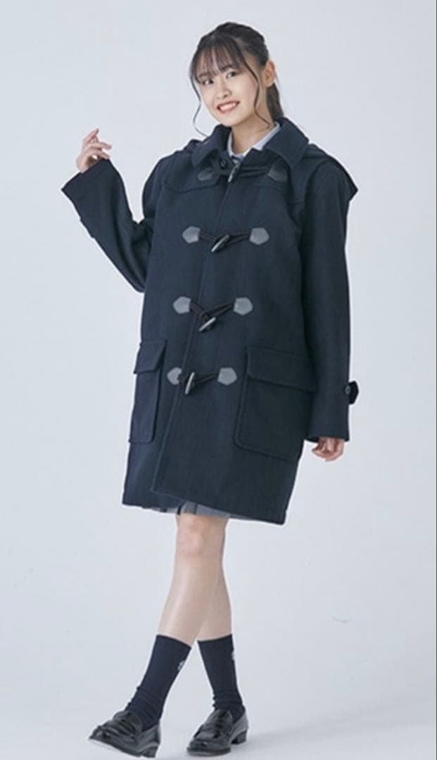 【未使用品】カンコー ダッフルコート L ネイビー コート KANKO カンコー 学生服 ダッフルコート 男女兼用 高校 中学 ユニ