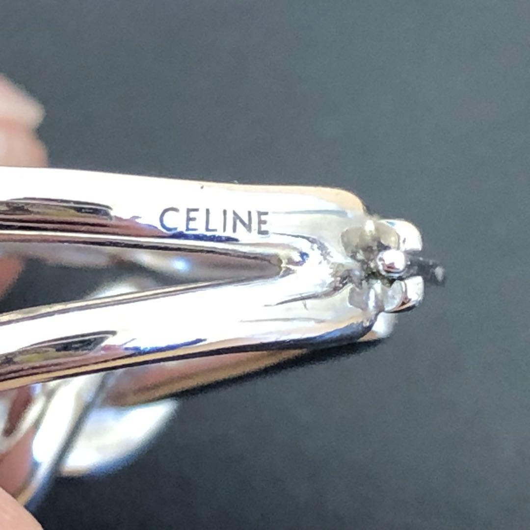 保証品【両耳セット】CELINE セリーヌ ノットスモールフープピアス