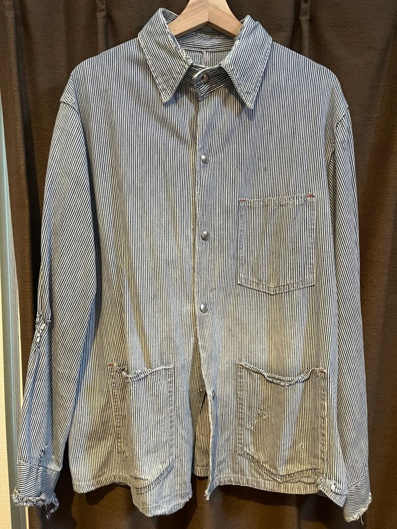 50’s ヒッコリーカバーオール 50's～ Lee 98-J ヒッコリーカバーオール 良雰囲気 表記(42 REG