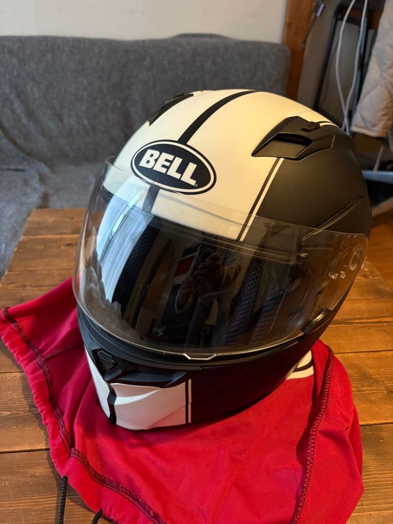 bell リボルバーエボ　ホワイト/ブラック EVOL/イーボル】 軽量リボンフラットシューズ IX5537 （アイボリー