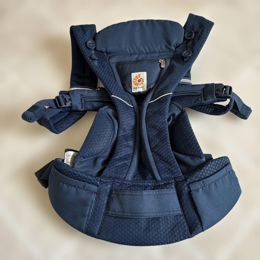 美品 エルゴオムニブリーズ 抱っこ紐 ミッドナイトブルー 取扱説明書